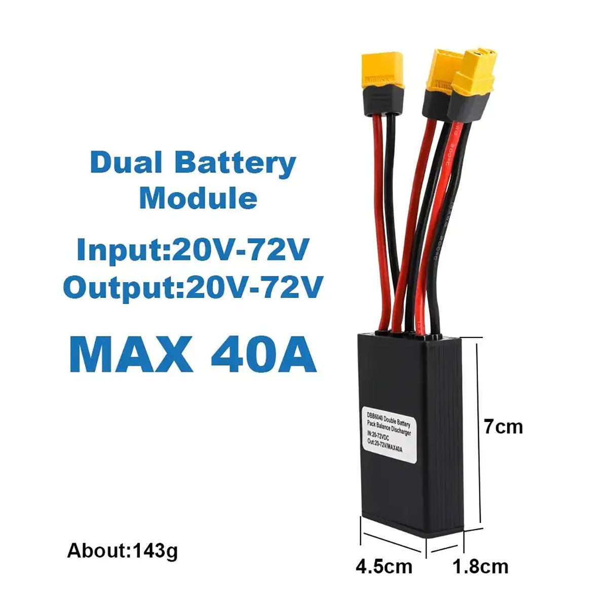 Electric Bike Double Battery Discharge Converter 20A 30A 40A 50A