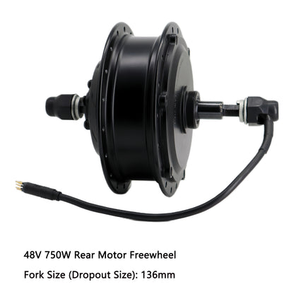 48V 750W Front/Rear Gear Hub Motor